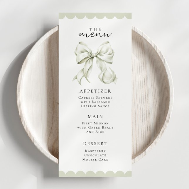 Menu Cardápio de Arco Verde Oliva Elegante (Criador carregado)