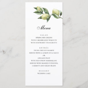 Menu Cardápio de azeitonas. Casamento italiano. Cardápi