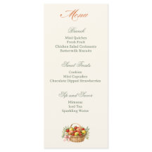Cardápio de Brunch para Chá de Noiva no Mercado de