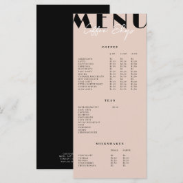 Menu Cardápio de Café Minimalista Moderno