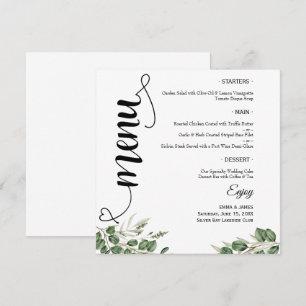 Menu Cardápio de Camão Redondo de Noivado com Rotulo d