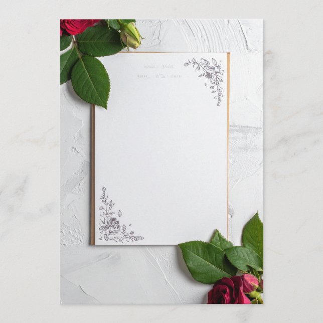 Menu cardápio de casamento (Frente)
