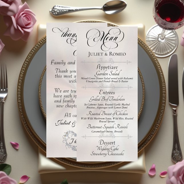 Menu Cardápio de Casamento & Agradecimento - Pérola Bra (Criador carregado)
