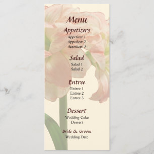 Menu Cardápio de Casamento Amaryllis Aphrodite