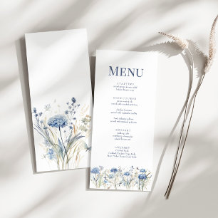 Menu Cardápio de Casamento Aquarela Jardim de Flor Silv