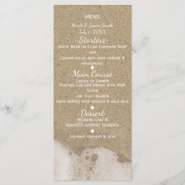Menu Cardápio de Casamento Areia de Praia e Água do Mar