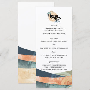 Menu Cardápio de Casamento Asiático Elegante Chinoiseri