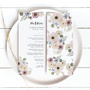 Menu Cardápio de Casamento Boho Moderno