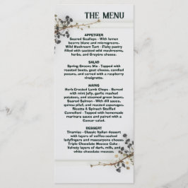 Menu Cardápio de casamento botânico moderno, Cardápio d
