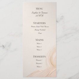 Menu Cardápio de Casamento Botânico Sage Peach