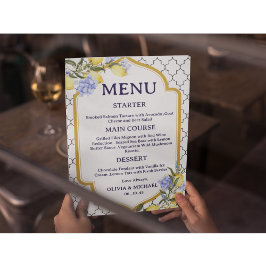 Menu Cardápio de Casamento com Limão Marroquino