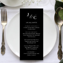 Menu Cardápio de Casamento com Monograma e E-Comercial