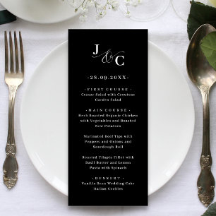 Menu Cardápio de Casamento com Monograma e E-Comercial