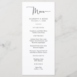 Menu Cardápio de Casamento com Roteiro Simples