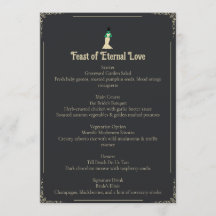 Cardápio de Casamento da Noiva de Frankenstein | G