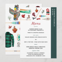 Cardápio de Casamento de Camping no Inverno Rústic