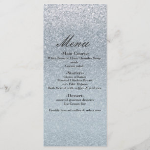 Menu Cardápio de Casamento de Conto de Fadas com Brilho