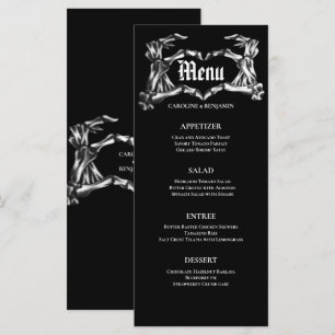 Menu Cardápio de casamento de Halloween elegante