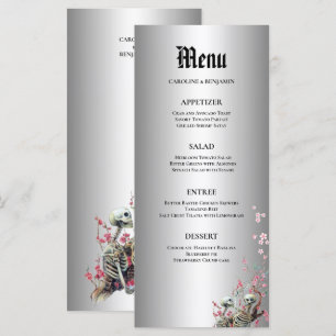 Menu Cardápio de casamento de Halloween elegante