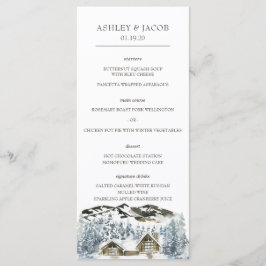 Menu Cardápio de Casamento de Inverno Rústico na Montan