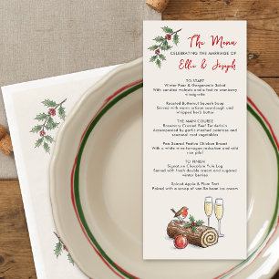 Menu Cardápio de Casamento de Natal com Tora de Yule Ca