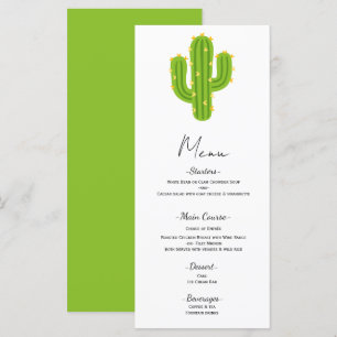 Menu Cardápio de Casamento do Amor da Festa do Cacto Co