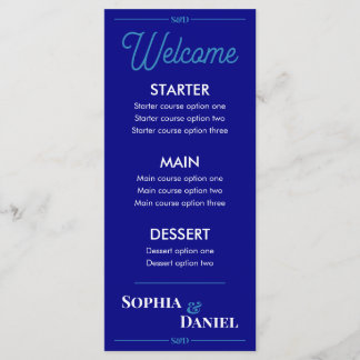Menu Cardápio de Casamento Editável Moderno
