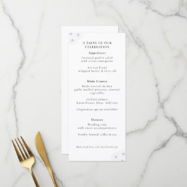 Menu Cardápio de Casamento Elegância Soft Bloom "4 *9"