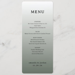 Menu Cardápio de Casamento Elegante Bege