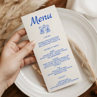 Menu Cardápio de Casamento em Letra Elegante Minimalist