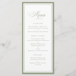 Menu Cardápio de Casamento em Moldura Clássica Elegante
