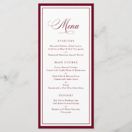 Menu Cardápio de Casamento em Moldura Clássica Elegante