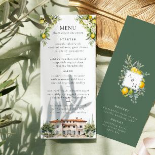 Menu Cardápio de Casamento em Villa Italiana