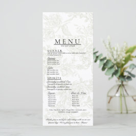 Menu Cardápio de Casamento Floral