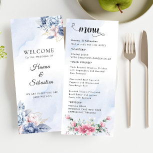 Menu Cardápio de Casamento Floral de Outono