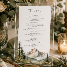 Menu Cardápio de Casamento Floresta Rústica