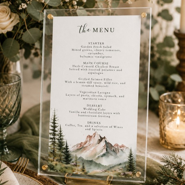 Menu Cardápio de Casamento Floresta Rústica (Criador carregado)