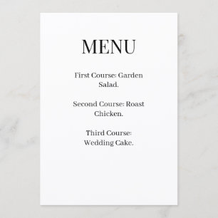 Menu Cardápio de Casamento Gótico Dark Academia