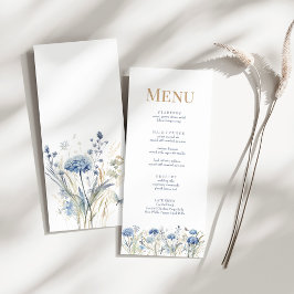 Menu Cardápio de Casamento Hydrangea Champagne Azul Emp