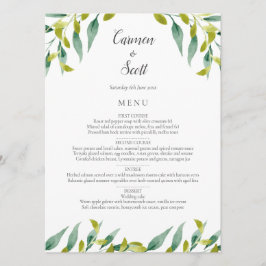 Menu Cardápio de Casamento Jardim Country Garden Greene