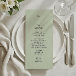 Menu Cardápio de casamento Minimalista moderno.