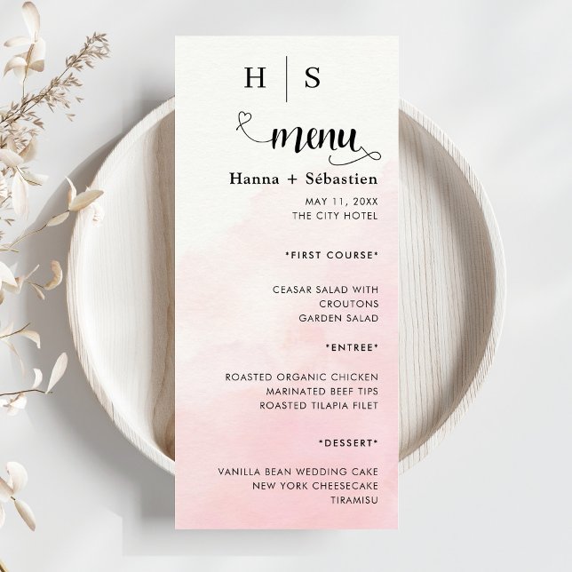 Menu Cardápio de Casamento Moderno (Criador carregado)