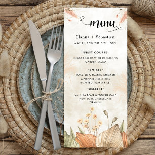 Menu Cardápio de Casamento Moderno
