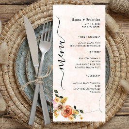 Menu Cardápio de Casamento Moderno