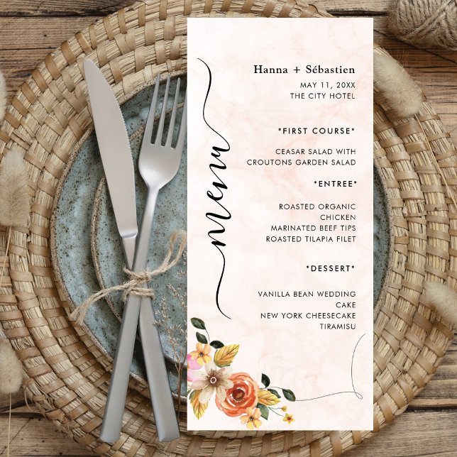 Menu Cardápio de Casamento Moderno (Criador carregado)