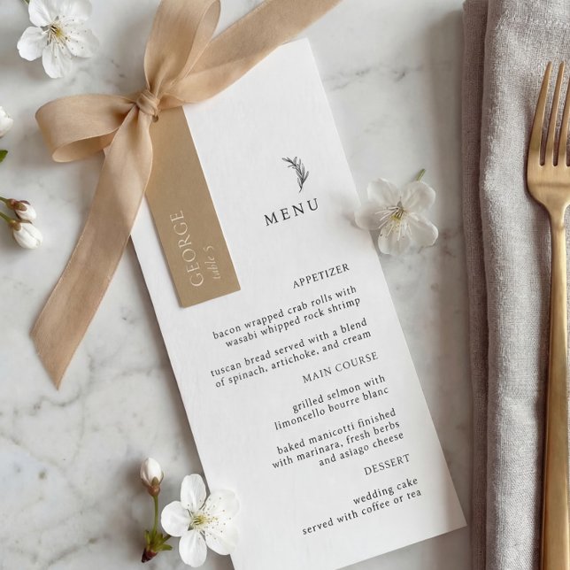 Menu Cardápio de Casamento Moderno em Preto e Branco co (Criador carregado)