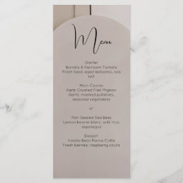Menu Cardápio de Casamento Moderno Luxuoso com Arco | B