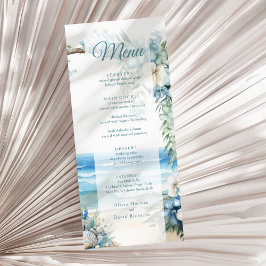 Menu Cardápio de Casamento na Praia com Arco Tropical A