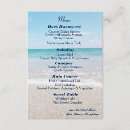 Menu Cardápio de Casamento no Destino Ocean I