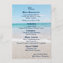 Menu Cardápio de Casamento no Destino Ocean I